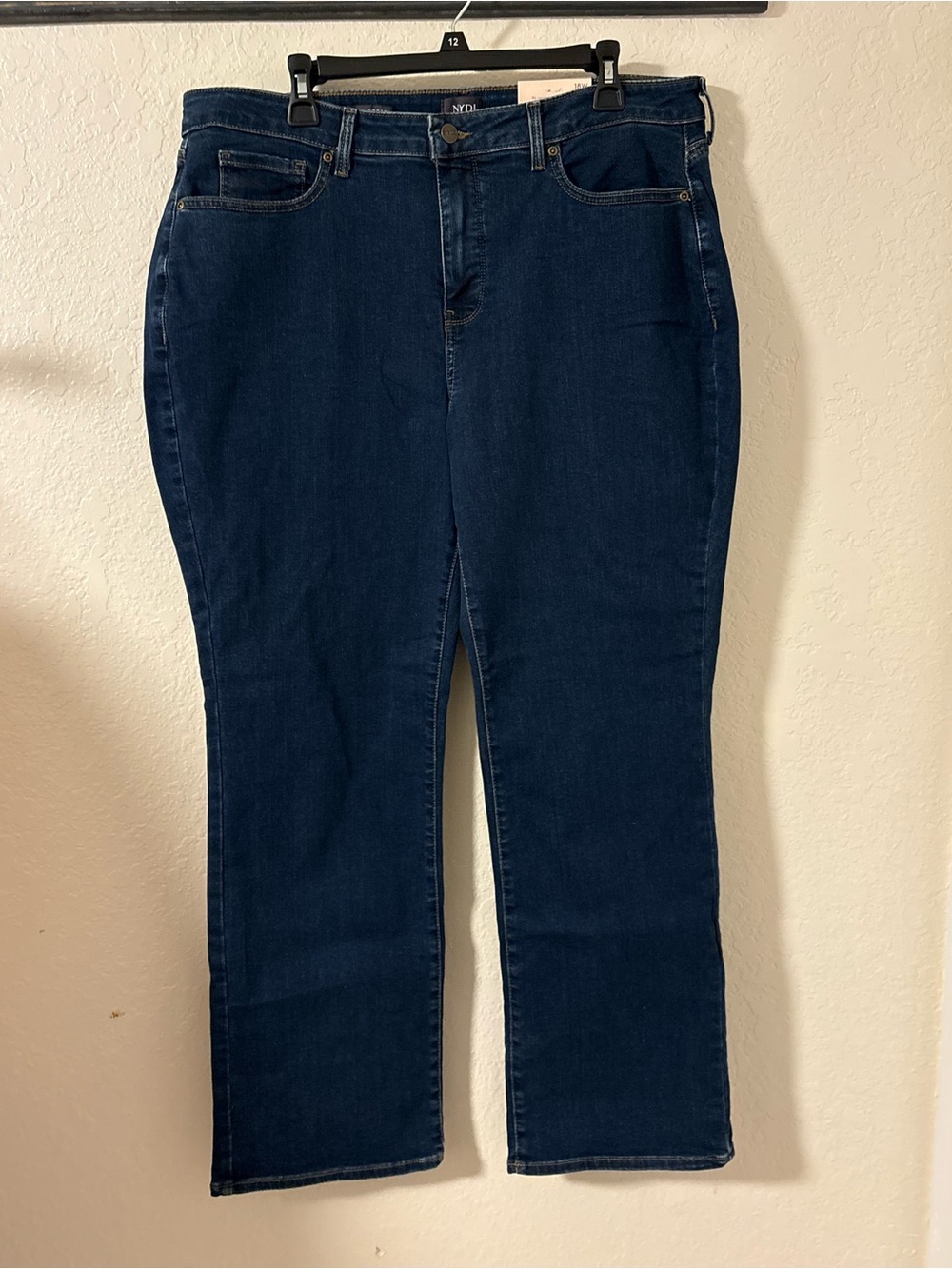 NWT size 18W NYDJ Bootcut Jeans in Dark Indigo - Picture 3 of 5